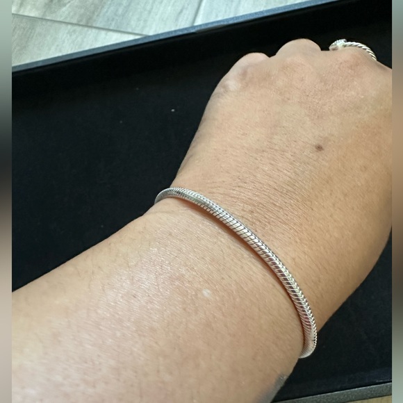 Pandora Moments Snake Chain Slider Bracelet Only - No Charms - Picture 6 of 10